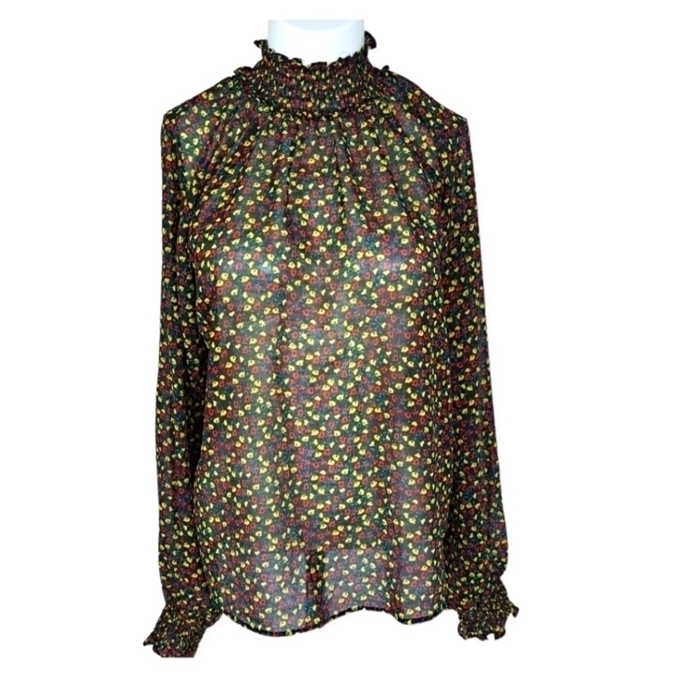 GAP Floral Smocked Long Sleeves‎ Top